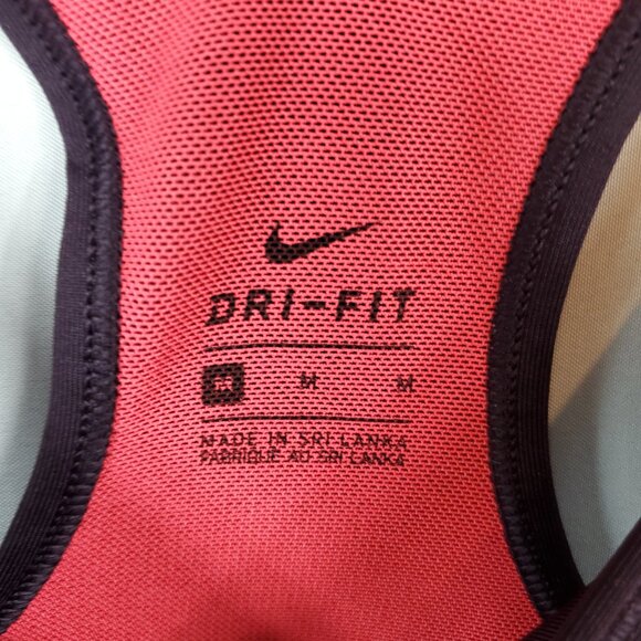 Just Do It Nike Dri Fit Black Red Sports Bra Womens Sz Medium - Picture 4 of 7